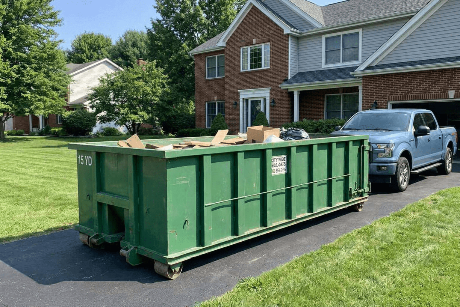 15-yard roll-off dumpster rental Hendersonville TN small cleanout